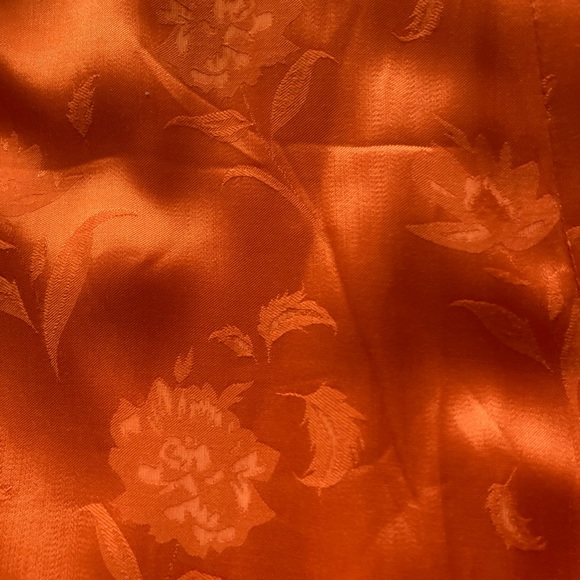 Revolve x Sau Lee Orange Floral Jacquard Dress - Picture 6 of 11